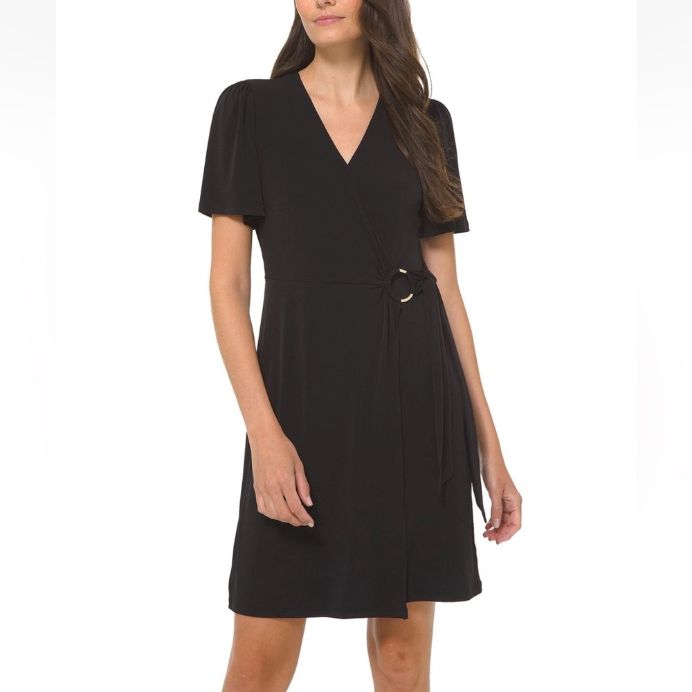 Michael Kors Ring Faux Wrap Dress Size Medium